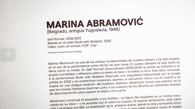 El MUCAC La Coracha presenta la videcreación ‘Self Portrait’ de Marina Abramovic