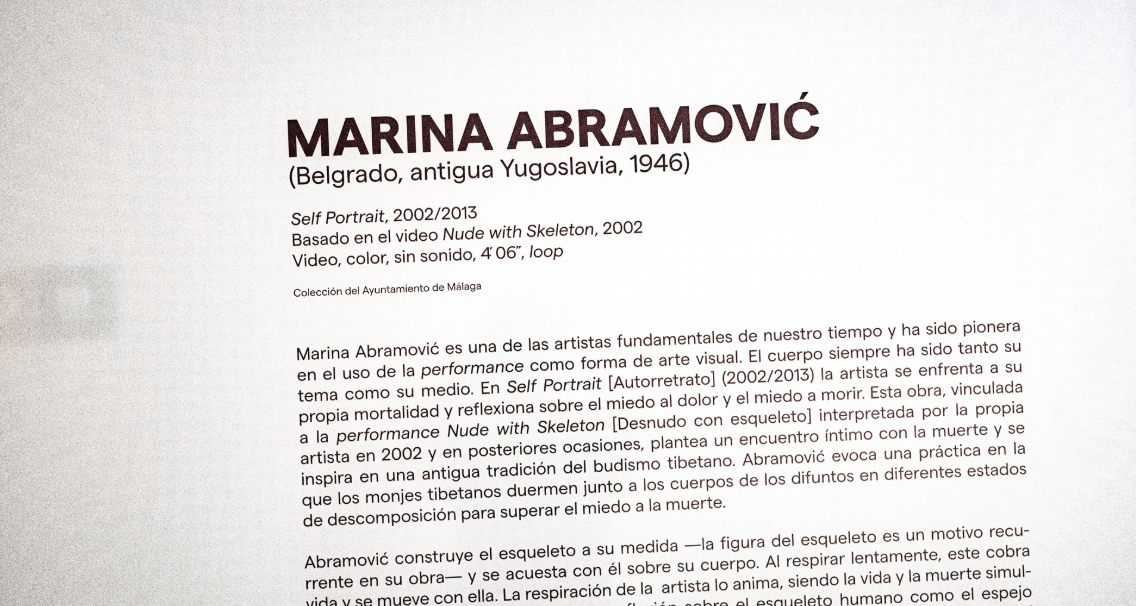 El MUCAC La Coracha presenta la videcreación ‘Self Portrait’ de Marina Abramovic