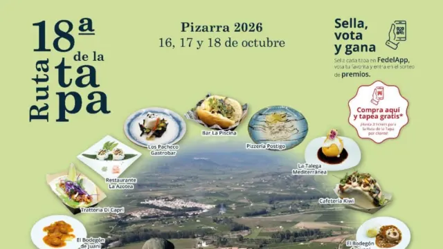 Pizarra celebra una nueva edición de la Ruta de la Tapa con la participación de 19 establecimientos de restauración